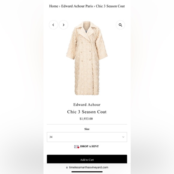 Edward Achour Paris Chic 3 Season Coat - Picture 2 of 6